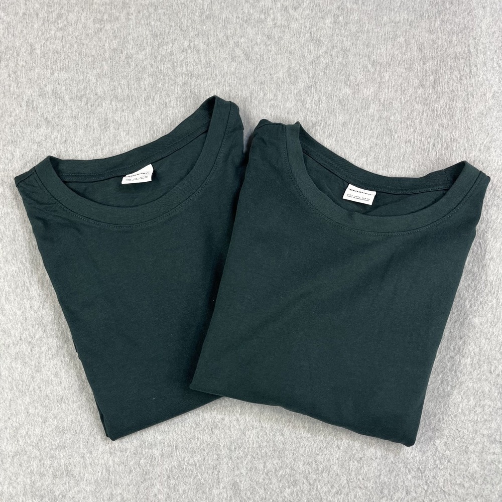 Lot of 2 Bershka Shirts Mens Large Classic Fit Short Sleeve Cotton